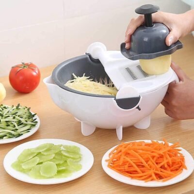 7 in 1 Multifunction Vegetable Cutter with Drain Basket