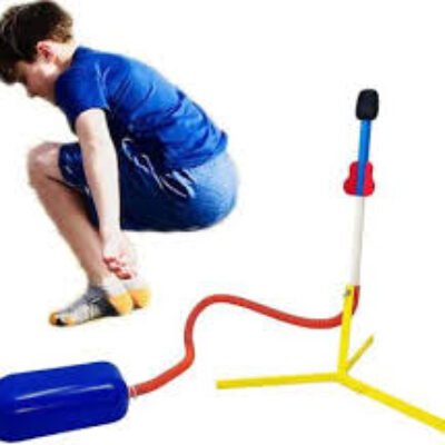 Jump Rocket Launcher Air Powered Toy with 3 Foam