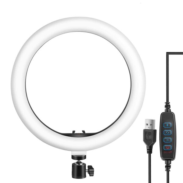 LED Ring Light with 3 Color Modes Dimmable Lighting