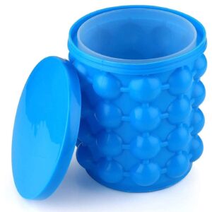 Ice Cube Mold Ice Trays, Large Silicone Ice Bucket, (2 in 1)