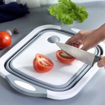 Collapsible Cutting Board with Colander, Foldable