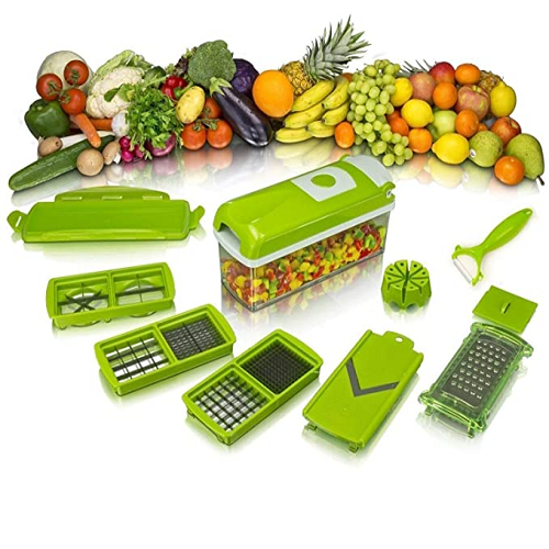 12 in 1 Slicer/Dicer Plus 12 Pieces, Food-Chopper