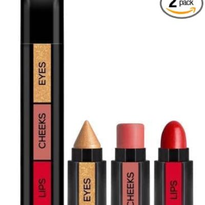 3 in 1, ONE Makeup Stick With Eye Shadow, Blush & Lipstick,3.5g (pack of 2)