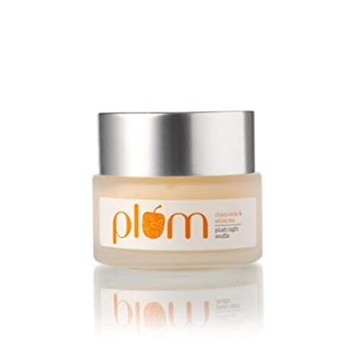 Plum Chamomile & White Tea Plush Night Souffle | Night Cream | Quick-absorbing, Fluffy Texture | Brighten Skin | Normal, Combination Skin | 100% Vegan, Cruelty Free | 50ml