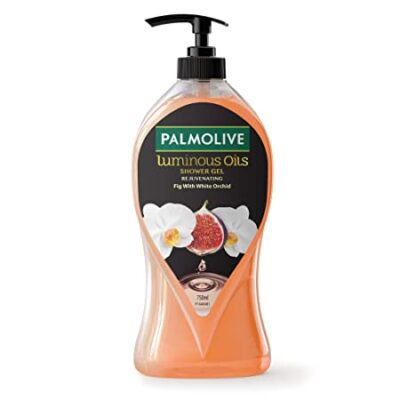 Palmolive Luminous Oil Rejuvenating Body Wash,750ml Pump Bottle, 100% Natural Fig Oil & White Orchid Extracts For Soft & Radiant Skin, PH Balanced Bodywash, Free Of Parabens And Silicones