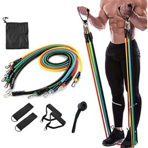 Resistance Bands Set (11pcs), Exercise Bands with Door Anchor