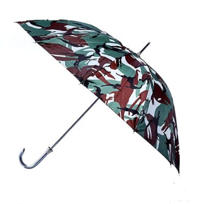Green & Black Polyester Umbrella with Straigh...