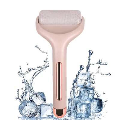 Ice Roller Face Massager Facial Skin Care Tool with Cooling Gel for Face and Eyes,Puffiness and Pain Relief for Women & Men