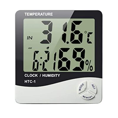 Digital Hygrometer Thermometer Humidity Meter With Clock