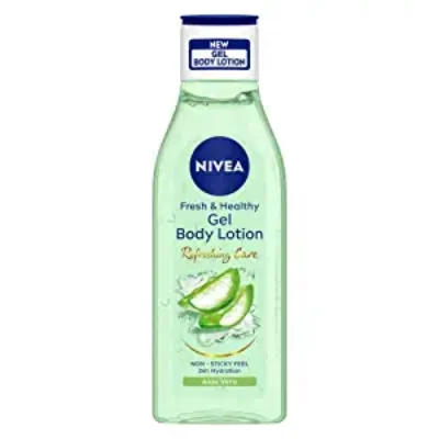 NIVEA Aloe Vera Gel Body lotion, Refreshing Care for 24H hydration, Non-Sticky & fast absorbing Body lotion for fresh and healthy skin, 200 ml
