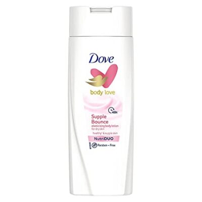 Dove Body Love Supple Bounce Body Lotion for Dry Skin 48Hrs Moisturisation Paraben Free, with Plant based Moisturiser For Supple Healthy Skin 100ml