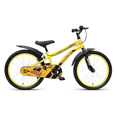 Boom 20T Yellow Single Speed Kids Cycle for Unisex Youth, 12 Inches Steel Frame