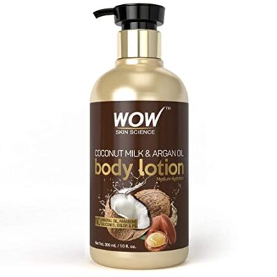 WOW Skin Science Coconut & Argan Oil Body Lotion for Hydration, Dryness, Inflammation, Enlarged Pores (All Skin Type) 300ml