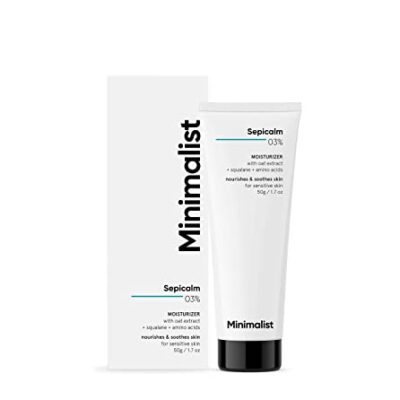 Minimalist 3% Sepicalm With Oats Moisturizer for Face | Lightweight Calming Moisturizer For Sensitive Skin | Reducess Redness & Soothes Skin