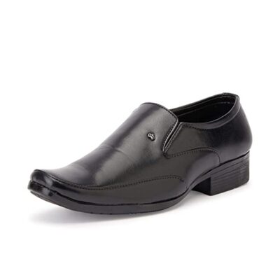 Men Formal Shoes Shine Black Crown Symbol