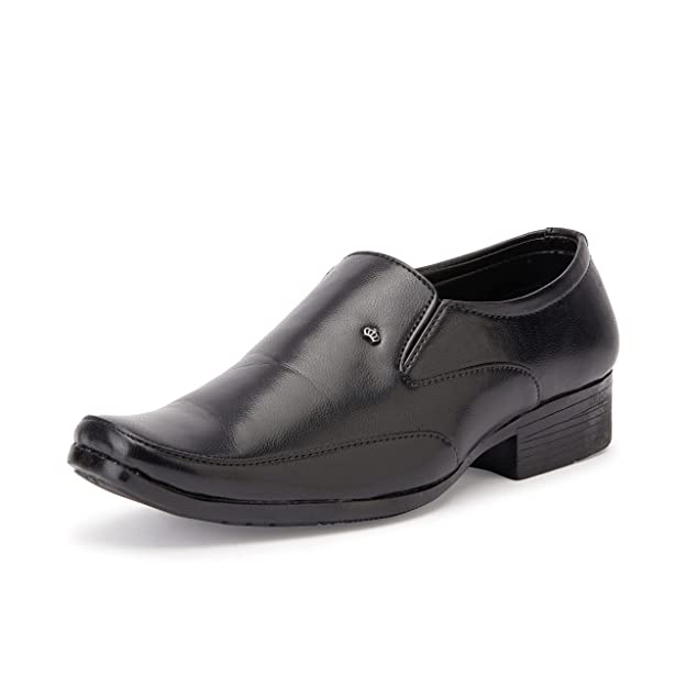 Men Formal Shoes Shine Black Crown Symbol - OneCart