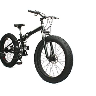 BIKES Foldable Fat Mountain Bike with 26X4 Inch Tyres for Adults(18 Inch)