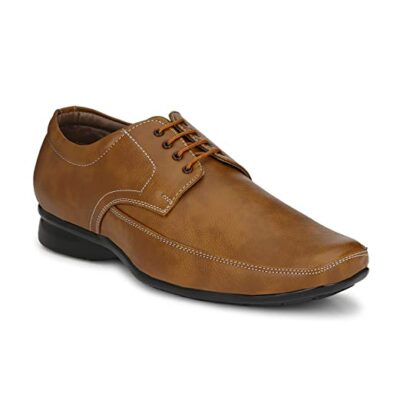 Mens Formal Lace Up Shoes Dark Brown Leather