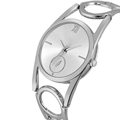 Women’s Round Silver Dial Steel Watch(FC-305)