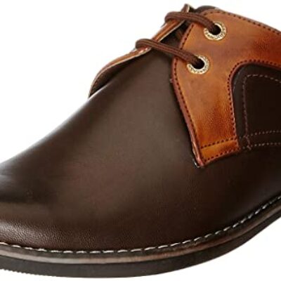 Men’s Formal Shoes Dark & Light Brown Leather Casual Look