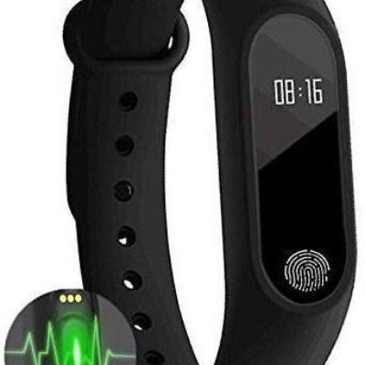 M2 Smart Fitness Band, Water Proof (Black)