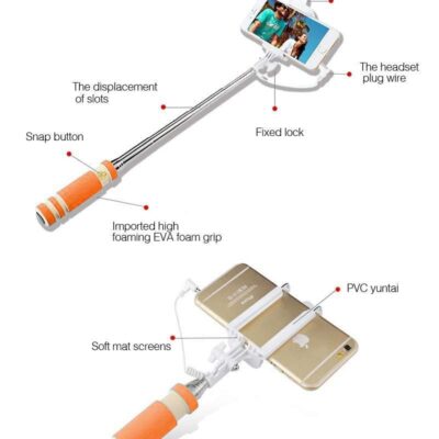 Wired Selfie Stick for All Smart Phones