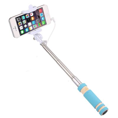 Wired Selfie Stick for All Smart Phones (Blue)