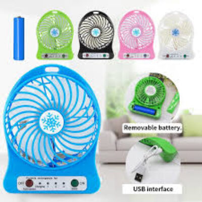 Portable Mini USB Fan 3-Level Speed Electric Cooling