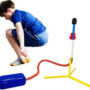 Jump Rocket Launcher Air Powered Toy with 3 Foam