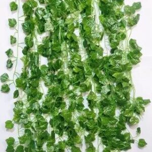 Artificial Garland Plant Leaves Vine Greenery Hanging (Set of 10, Ivy Green)