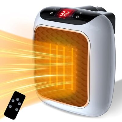 Portable Electric Wall plug In Room Heater with Remote