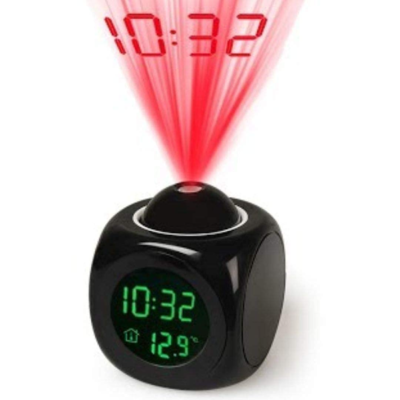 Digital LCD Projector Alarm Clock with Snooze &#03...