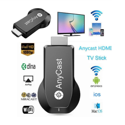 Wireless WiFi 1080P HDMI Display TV Dongle Receiver Black