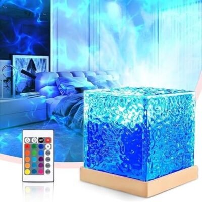 Celestial Water Lamp, Rotating Water Wave Lamp Pro...