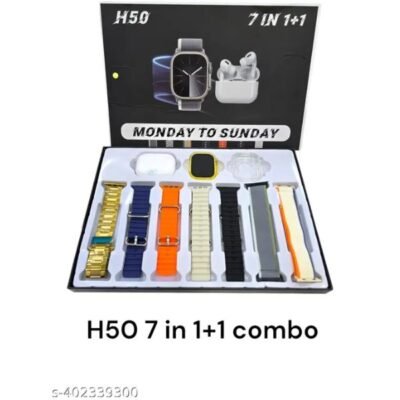 H50 Combo Pack Smart Watch With Earbuds & 7 p...