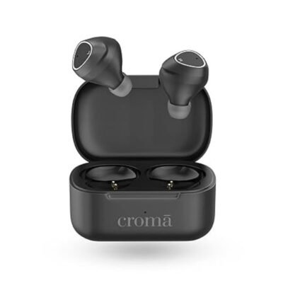 CROMA Bluetooth Wireless Earbuds Metallic Touch Co...