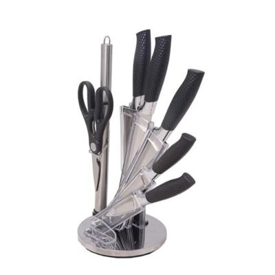 Knife Set for Kitchen with Rotating Holder Stand