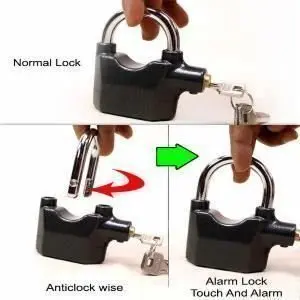 Alarm Security Lock with Motion Sensor and 3 Keys
