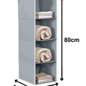 Closet Hanging Organizer, 4 Tier Closet Wardrobe Organizer