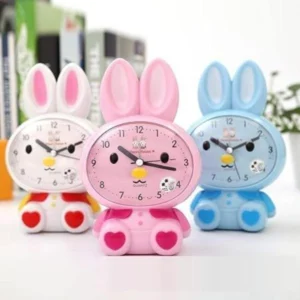 Alarm Table Clock, Twin Bell Cute Rabbit for Kids