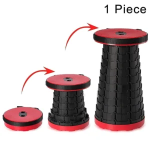 Portable Folding Stool, 2nd Gen Adjustable Telescoping