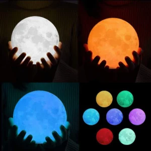 Moon Night Rechargeable Led Lamp 3D 7 Color Changing