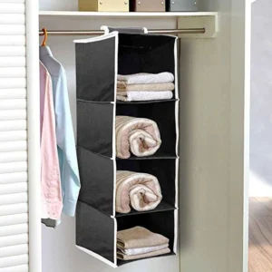 Closet Hanging Organizer, 4 Tier Closet Wardrobe Organizer