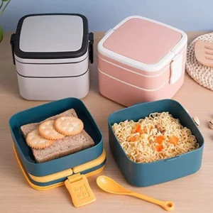 Lunch Box Double Layers Portable Bento