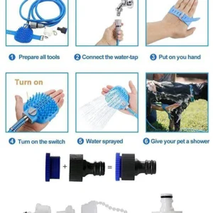 Pet Bathing 3 in 1 Multi-Functional Handheld Tool, Adjustable