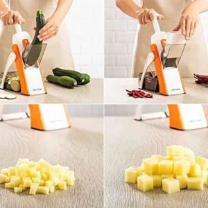 Stainless Steel Adjustable Slicer with Safety Holder
