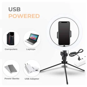 LED Ring Light with 3 Color Modes Dimmable Lighting