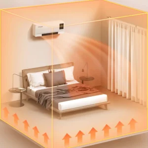Air Conditioner with Remote Cooling & Heating, Small Wall-Mounted for Indoor Usage