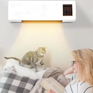 Air Conditioner with Remote Cooling & Heating, Small Wall-Mounted for Indoor Usage