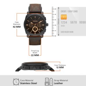 Fossil FS4656 Machine Leather Analog Watch